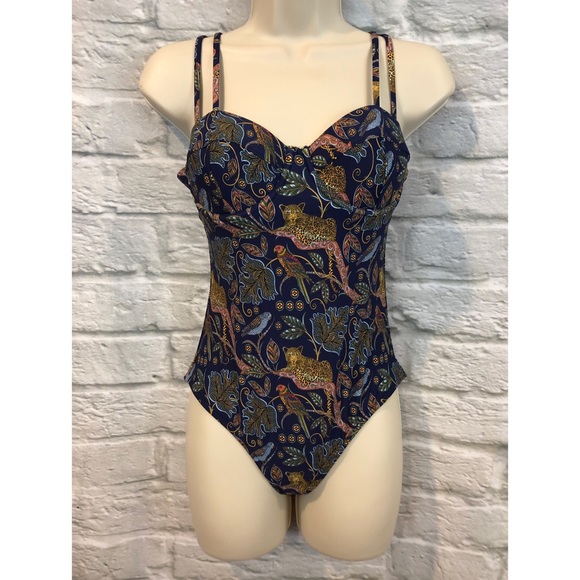 NWT J.Crew Sz 4 Underwire Swimsuit Leopard Jungle - Picture 4 of 8
